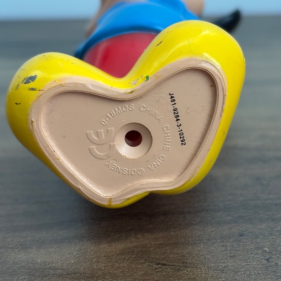 VINTAGE Disne MICKEY MOUSE Toy Figure Hard Plastic Bath Cake Topper Collectible - Picture 2 of 10